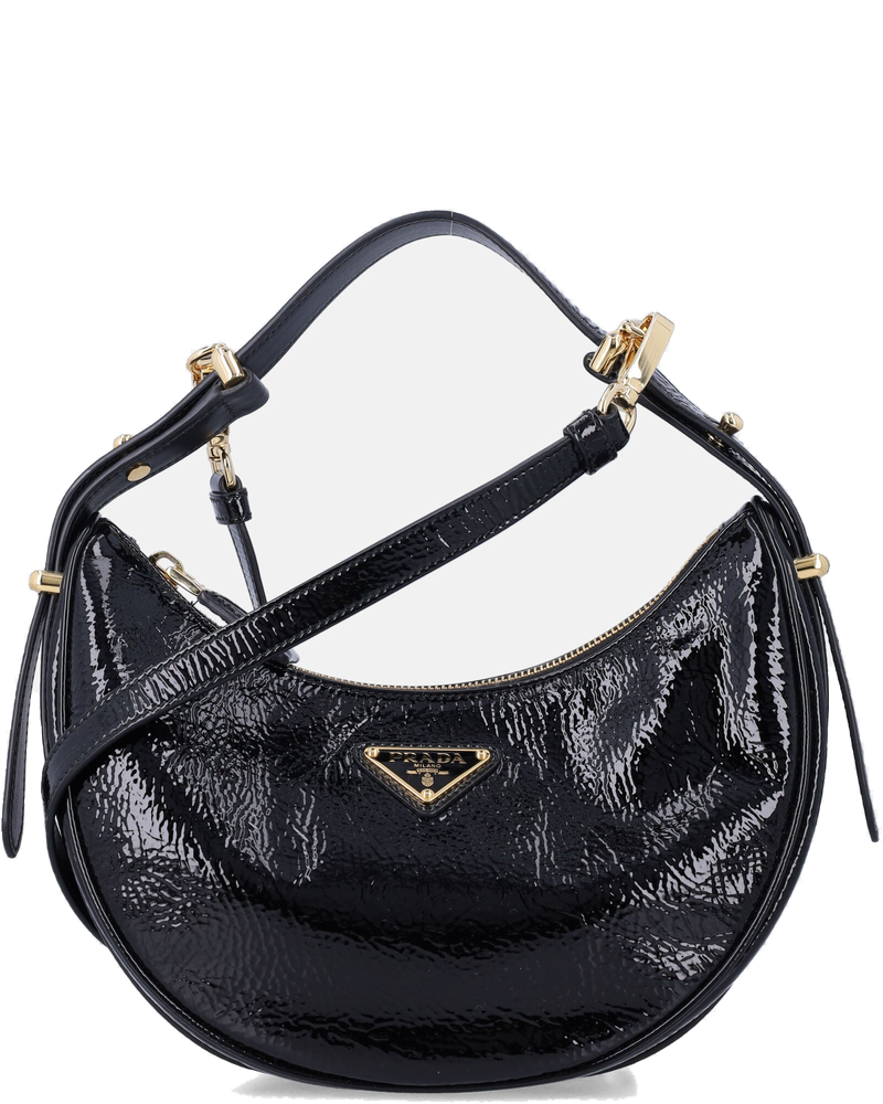Bag Arqué Enameled Triangle Logo Detachable Straps Shine Prada оригінал – Купити в Україні