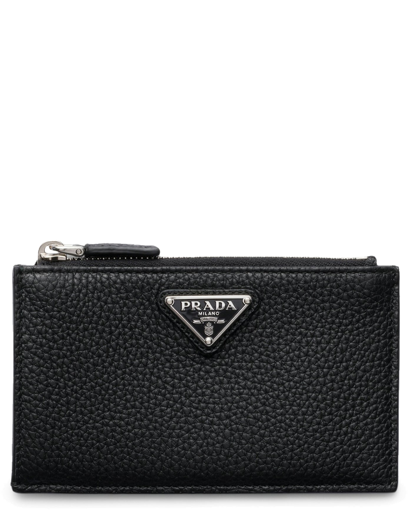 Оригінальна Hammered Leather Card Holder Prada