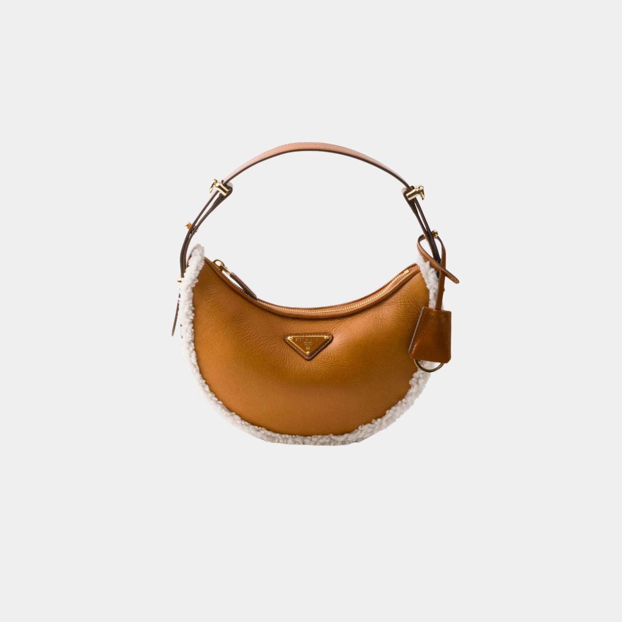 Arque Small Shearling Shoulder Bag Prada оригінал – Купити в Україні – боковий вид