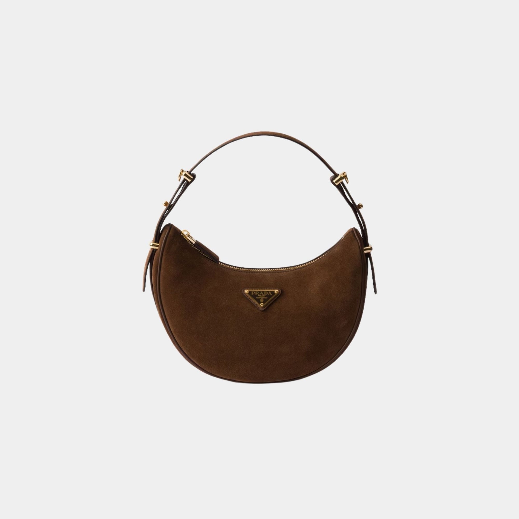 Arque Suede Shoulder Bag Prada – Гарантія оригінальності – боковий вид