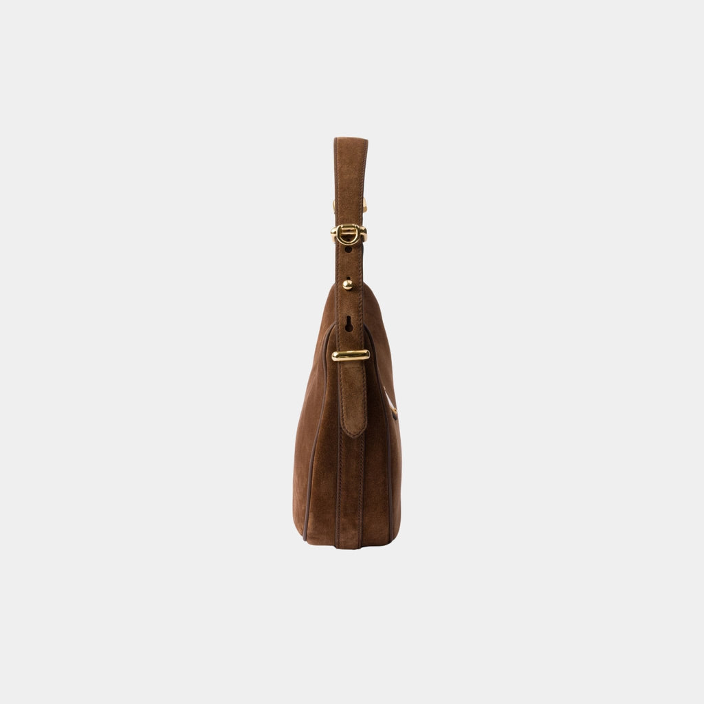 Arque Suede Shoulder Bag Prada – Гарантія оригінальності – вид ззаду