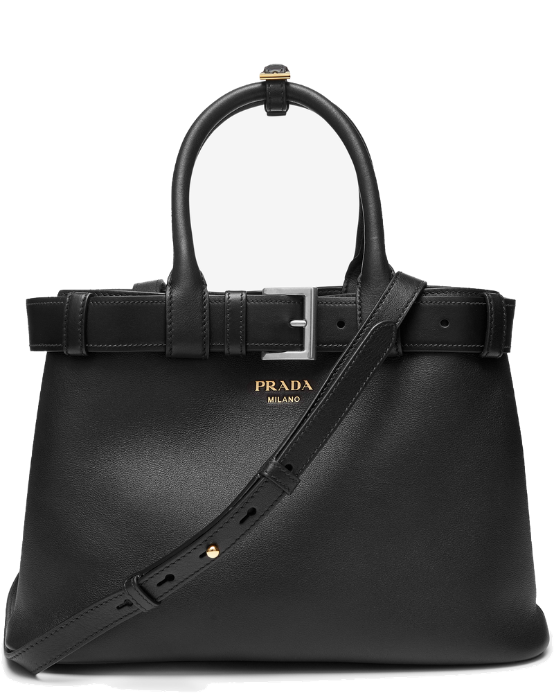 Womens Buckle Medium Leather Handbag With Belt Prada оригінал – Купити в Україні