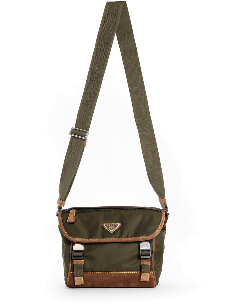 Оригінальна Medium Re-Nylon And Suede Shoulder Bag Prada