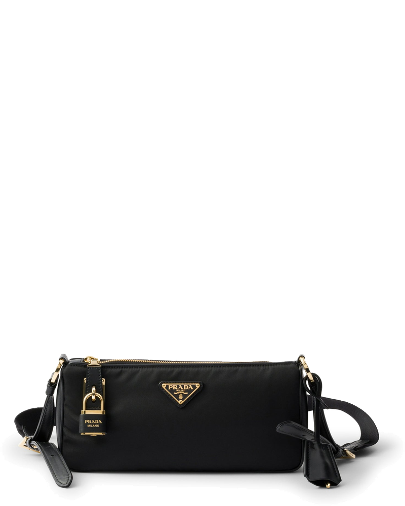 Small Re-Nylon And Leather Shoulder Bag With Padlock Prada оригінал – Купити в Україні
