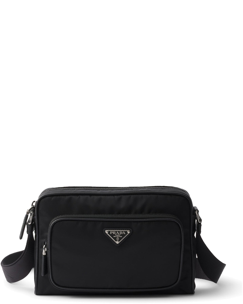 Оригінальна Small Shoulder Bag In Re-Nylon And Saffiano Prada