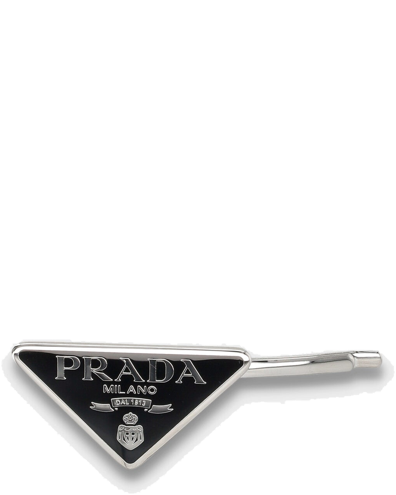 Оригінальна Metal Hair Clip With Logo Prada