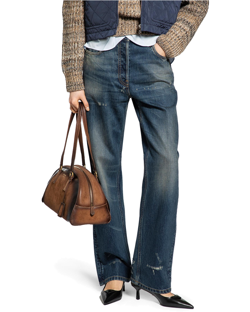 Straight Leg Washed Denim Jeans Prada – Гарантія оригінальності