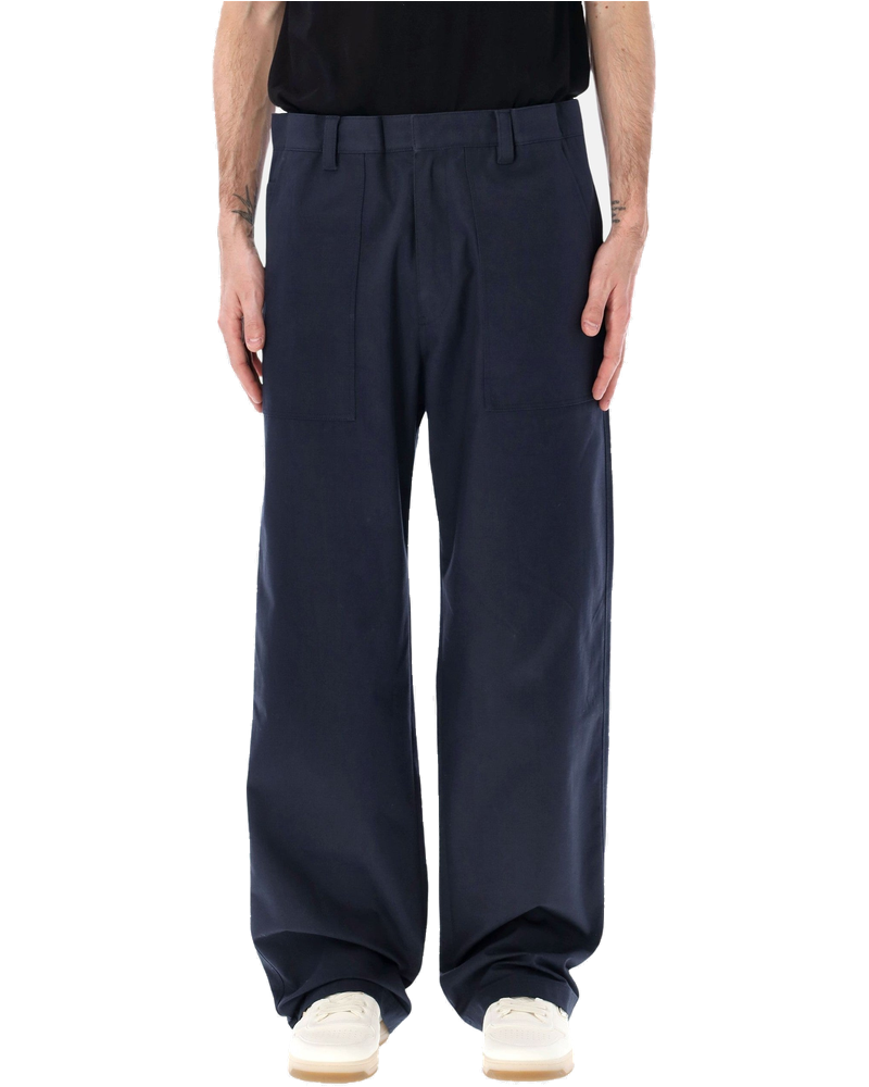 Оригінальна Cotton Wide Leg Trousers Prada
