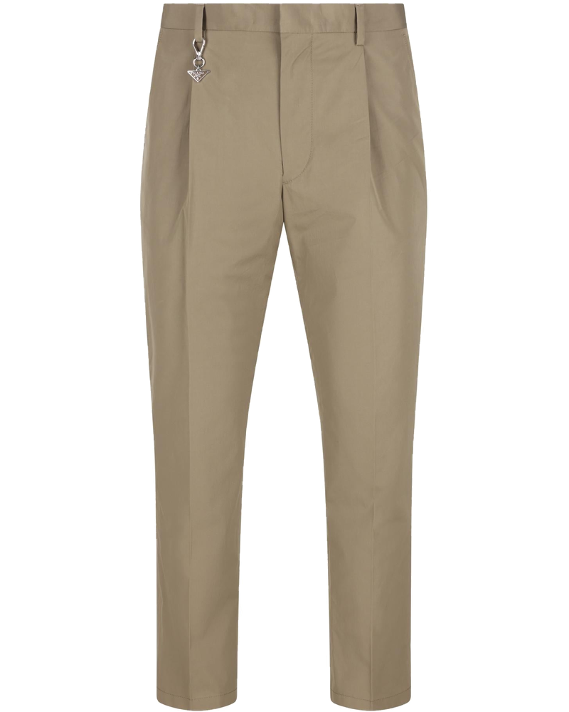 Оригінальна Pantalone In Popeline Con Charm Prada