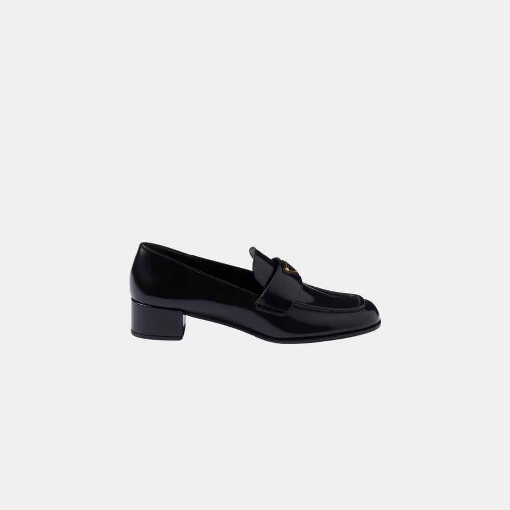 Brushed Leather Heeled Loafers Prada оригінал – Купити в Україні – збільшений вид
