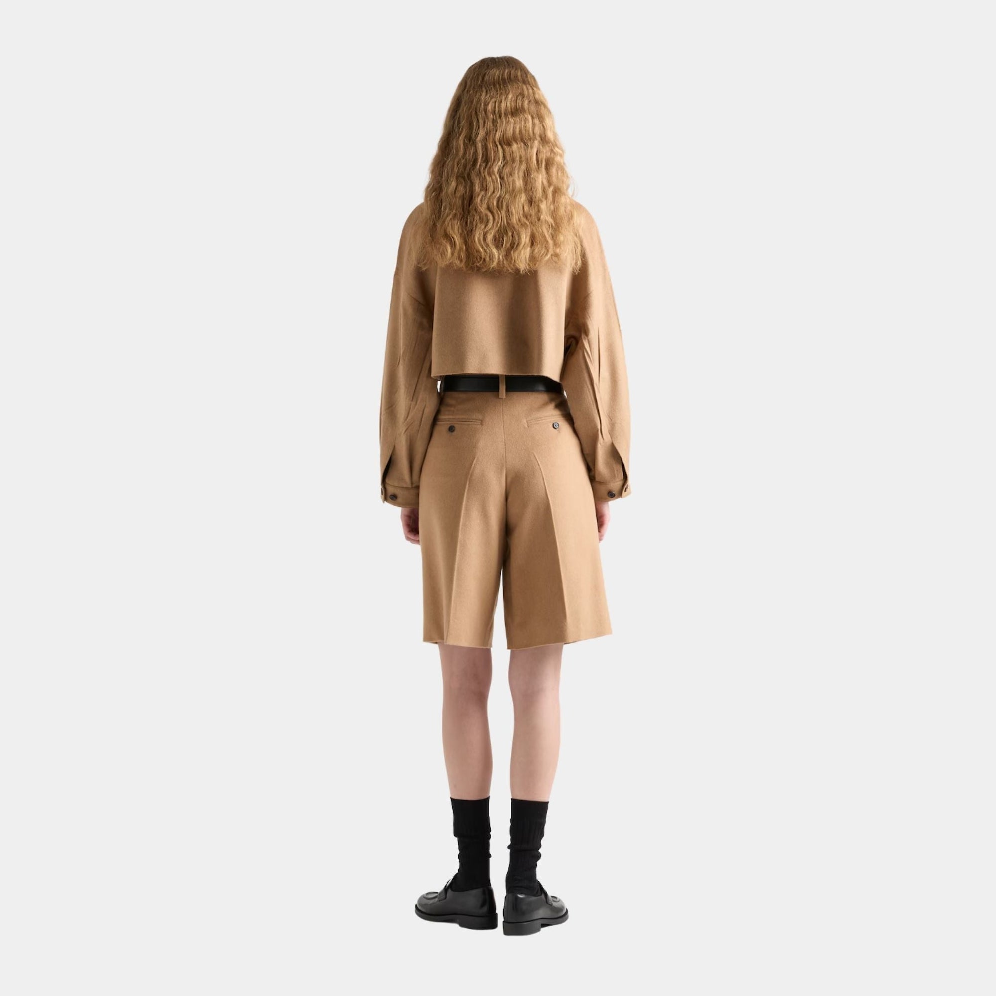 Camel-Hair Blouson Jacket Prada – Гарантія оригінальності – детальний вид
