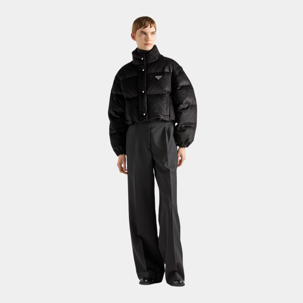 Оригінальна Corduroy Down Jacket Prada – вид ззаду