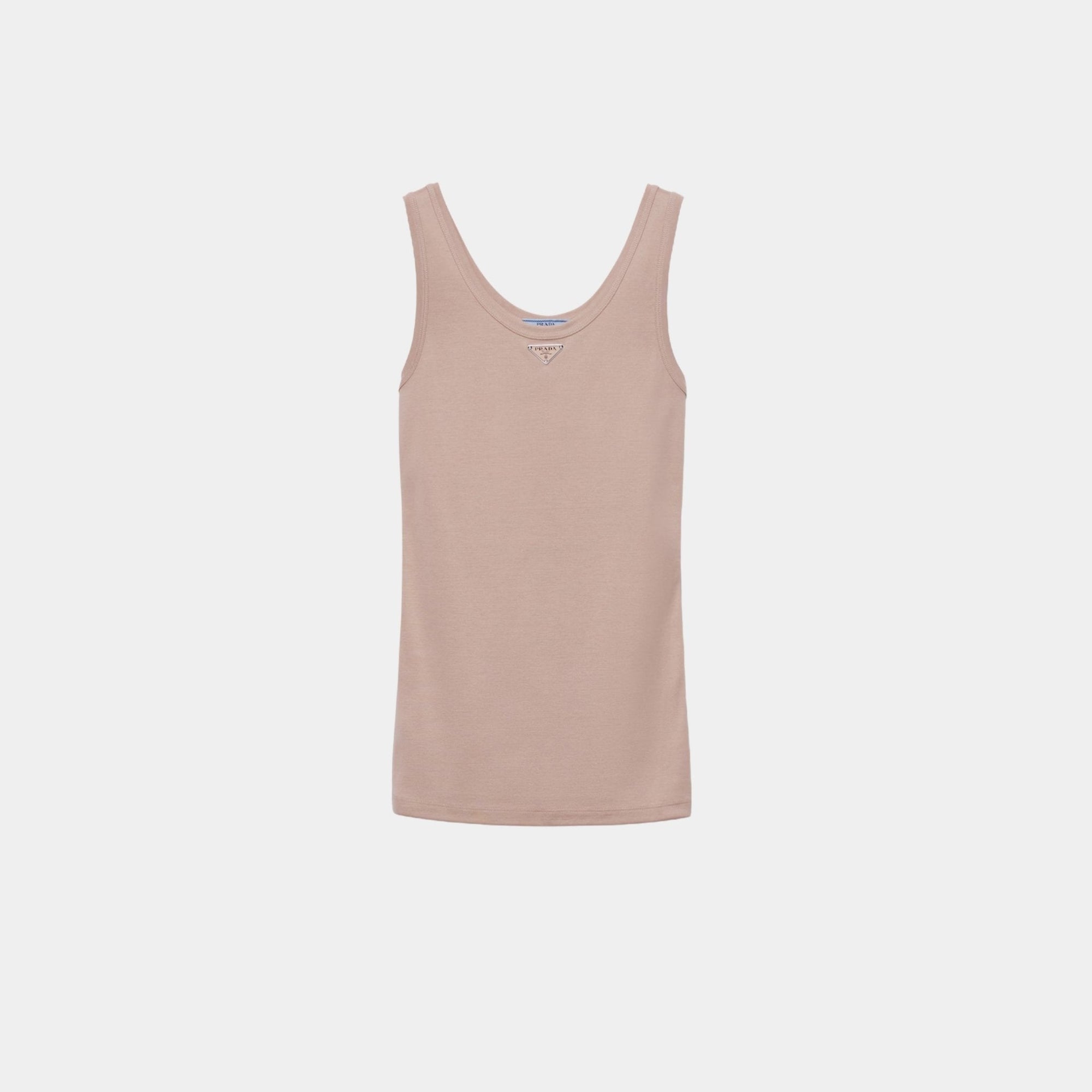 Cotton Ribbed Knit Top Prada оригінал – Купити в Україні – збільшений вид