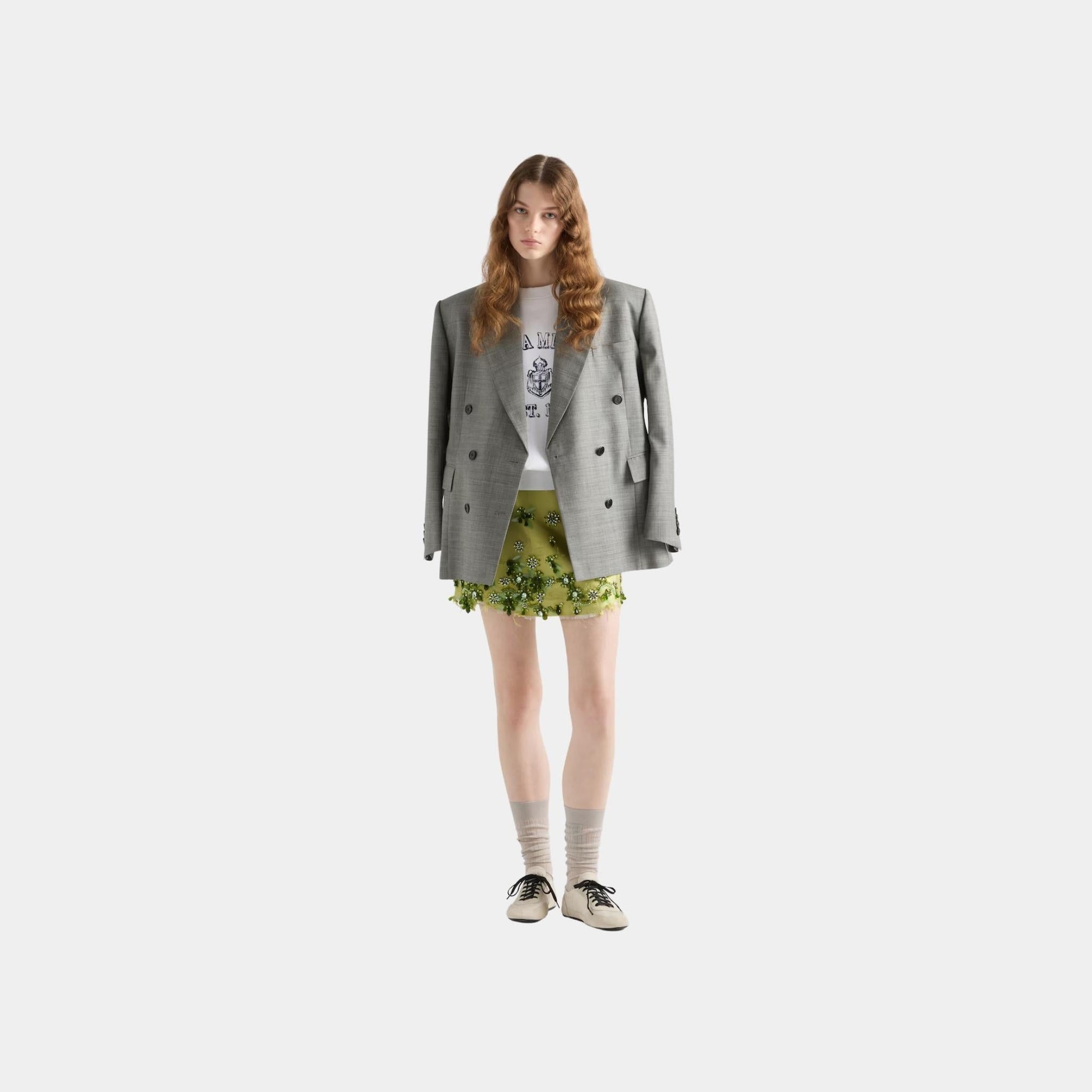 Оригінальна Double Breasted Grisaille Jacket Prada – детальний вид