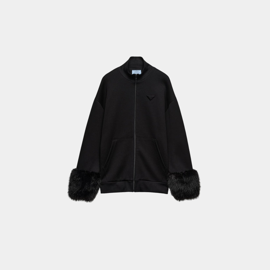 Double Fleece High-Neck Blouson Prada оригінал – Купити в Україні – боковий вид