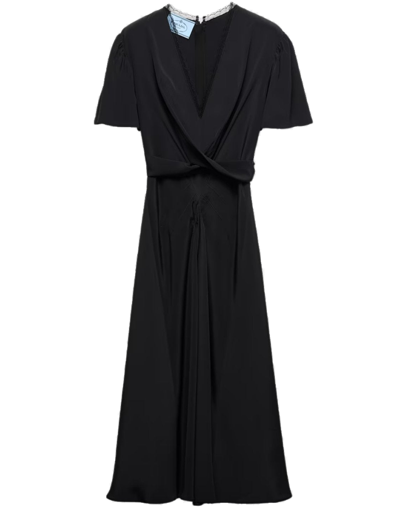 Black Marocain Dress Prada – Гарантія оригінальності