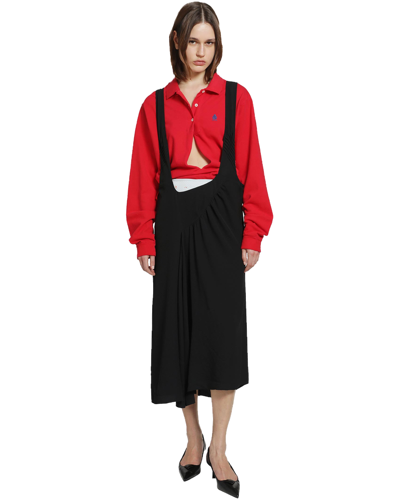 Satin Sablé Dress With Suspenders Prada оригінал – Купити в Україні