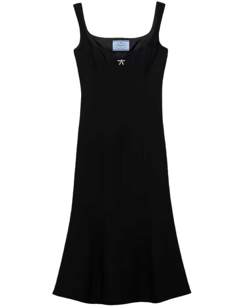 Оригінальна Embroidered Cady Sheath Dress Prada