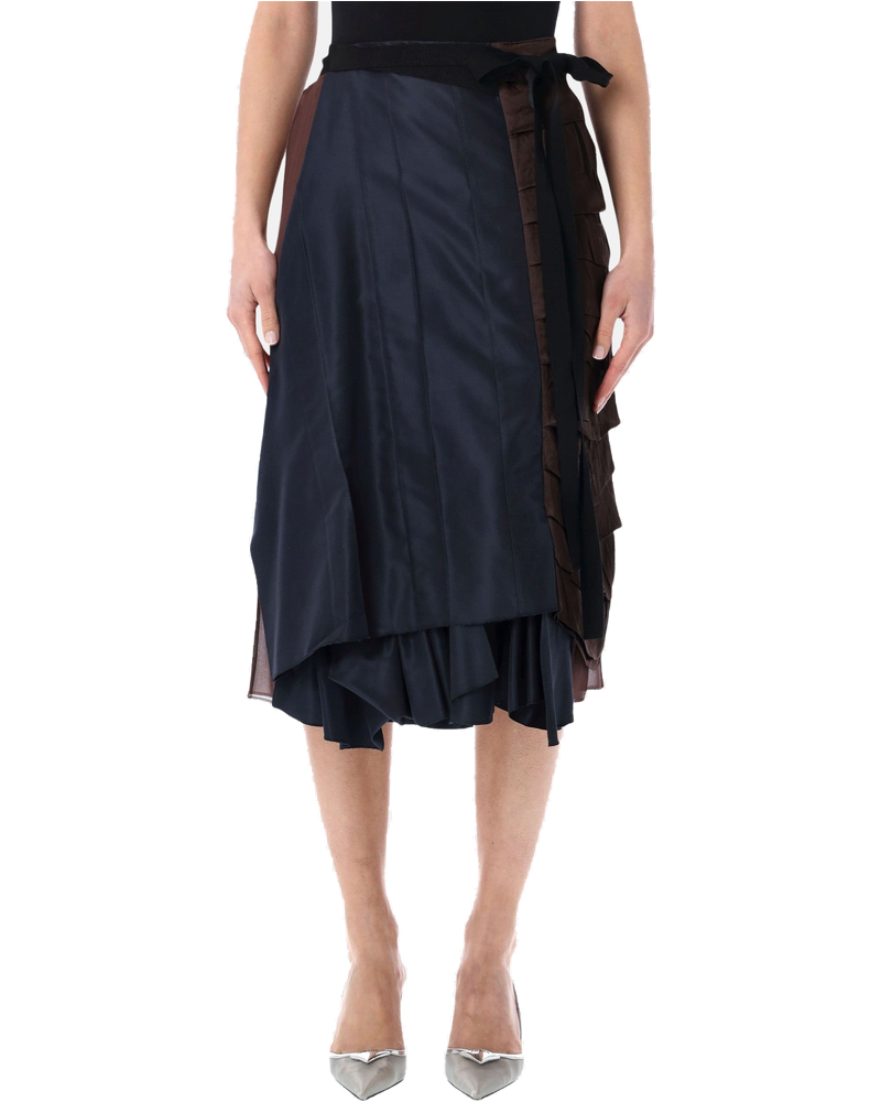 Patchwork Faille Wrap Skirt Prada оригінал – Купити в Україні