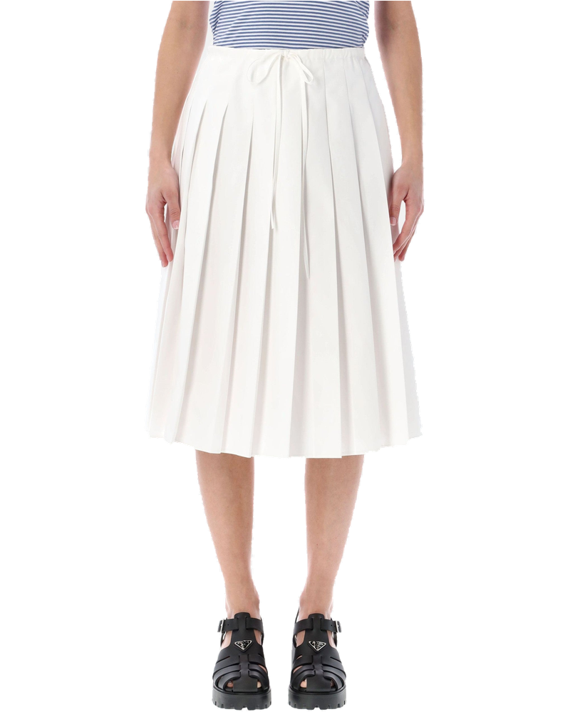 White Pleated MIDI Skirt Prada – Гарантія оригінальності