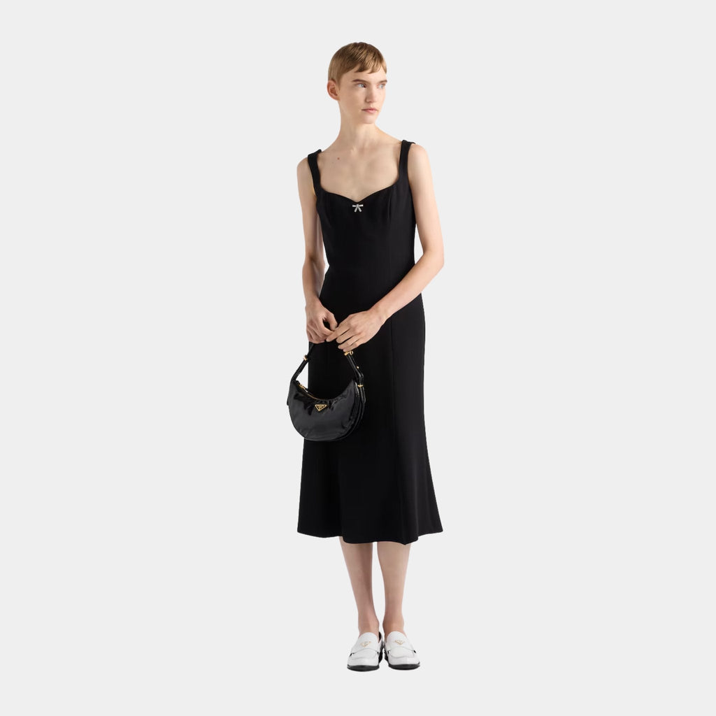 Оригінальна Embroidered Cady Sheath Dress Prada – вид ззаду