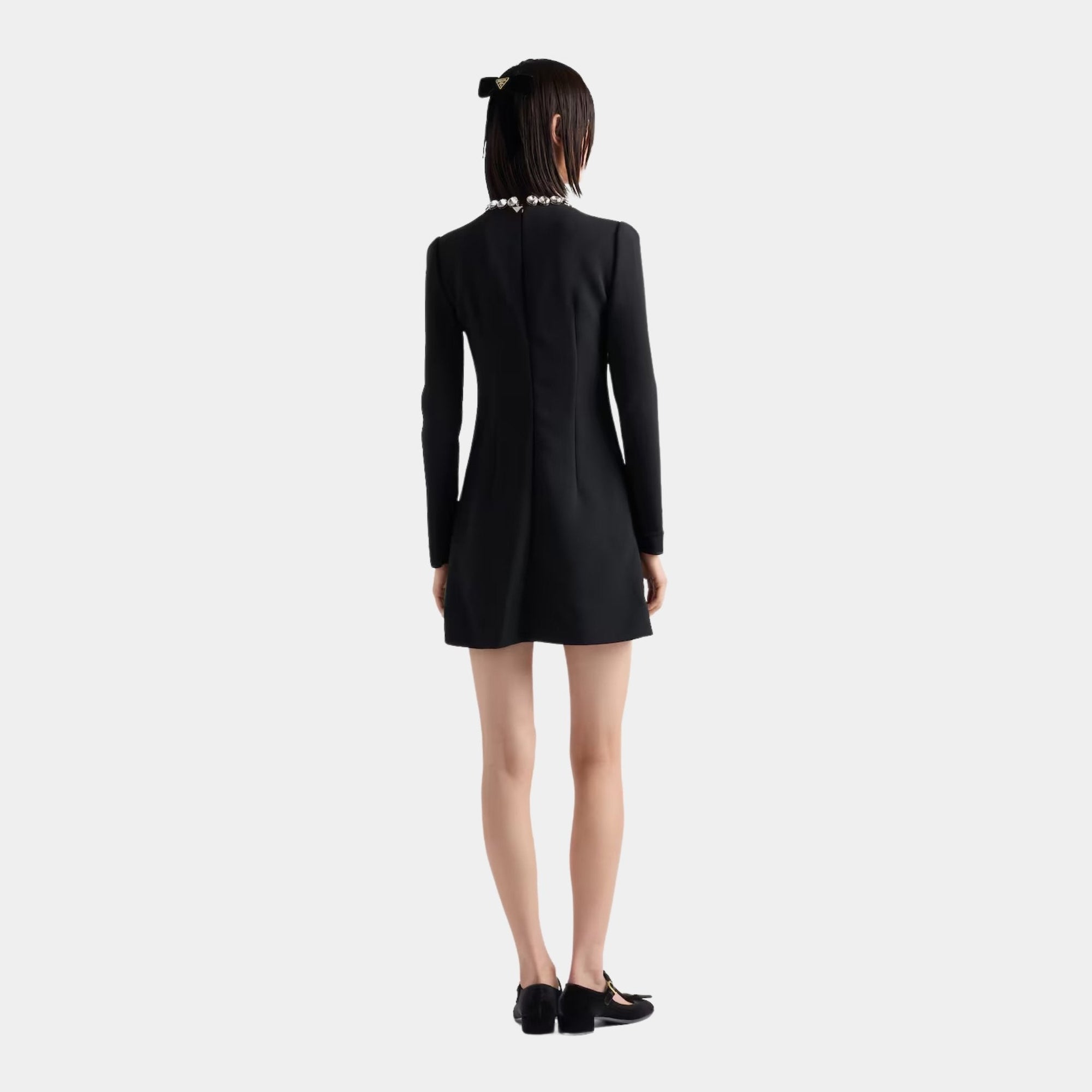 Embroidered Sablè Compact Mini Dress Prada оригінал – Купити в Україні – детальний вид