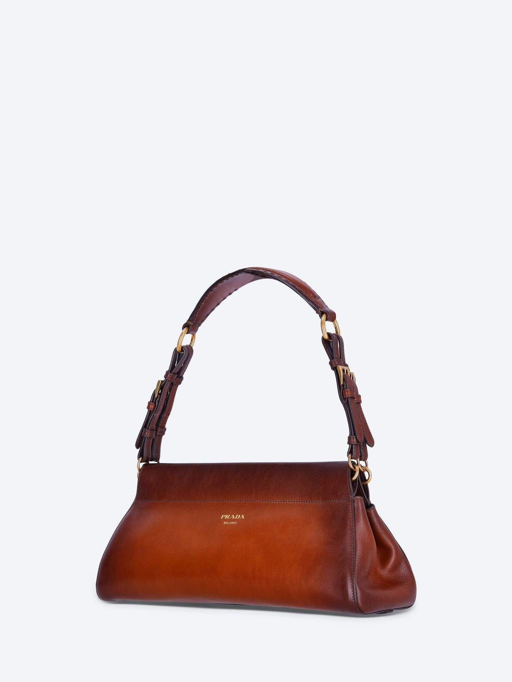 Оригінальна Enchaine Medium Leather Handbag Prada – вид ззаду