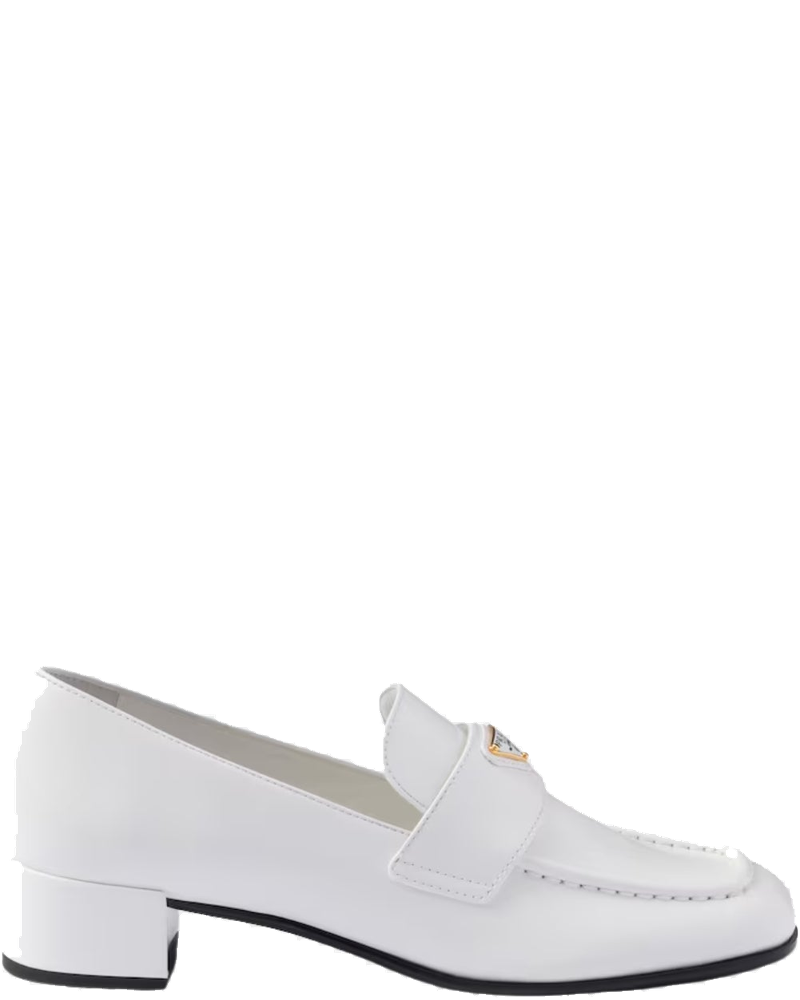 Brushed Leather Heeled Loafers Prada оригінал – Купити в Україні