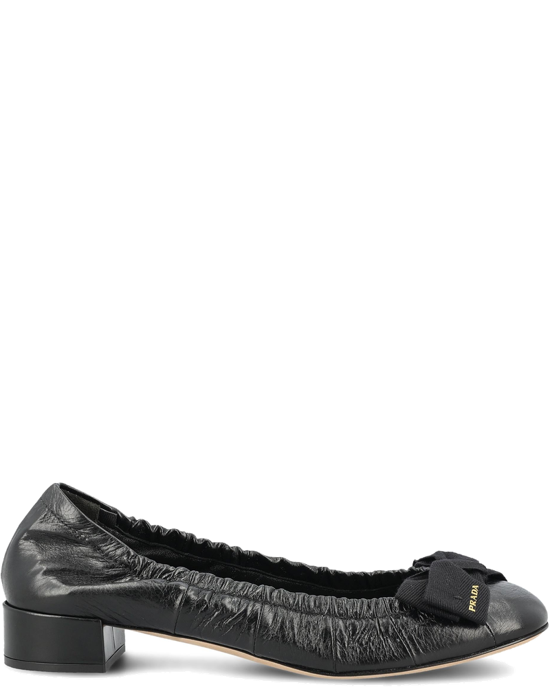 Leather Ballerina Flats With Heel Prada оригінал – Купити в Україні
