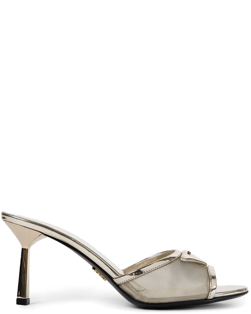 Оригінальна Metallic Leather Mesh Mules Prada