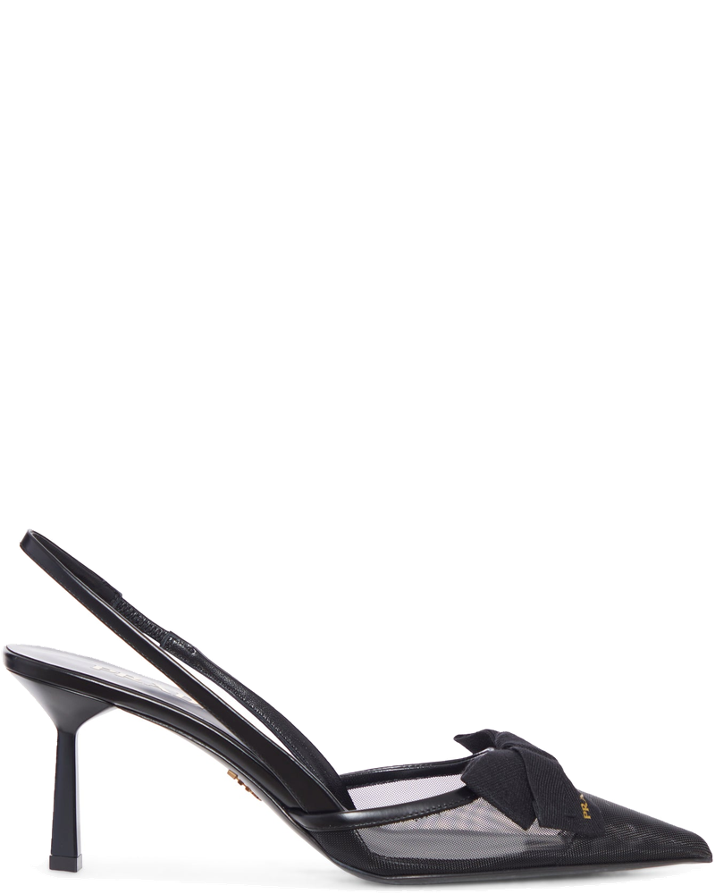 Оригінальна Mesh Bow Slingback Pumps Prada