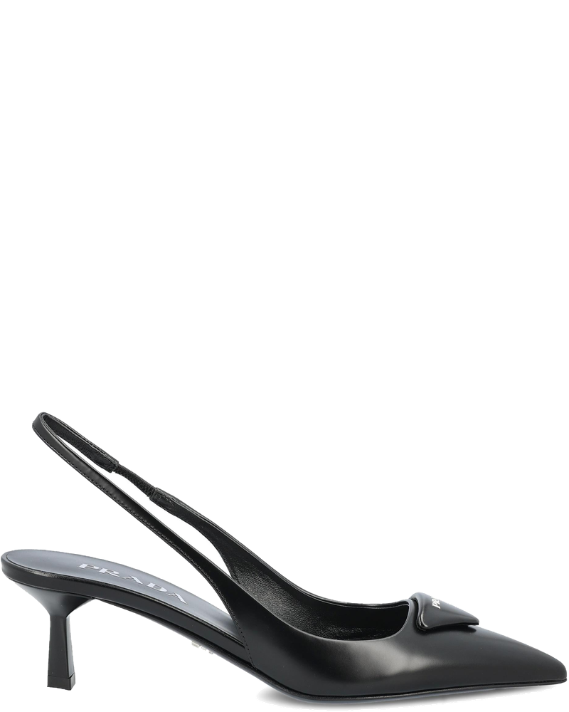 Оригінальна Slingback Pumps Crafted In Leather Prada