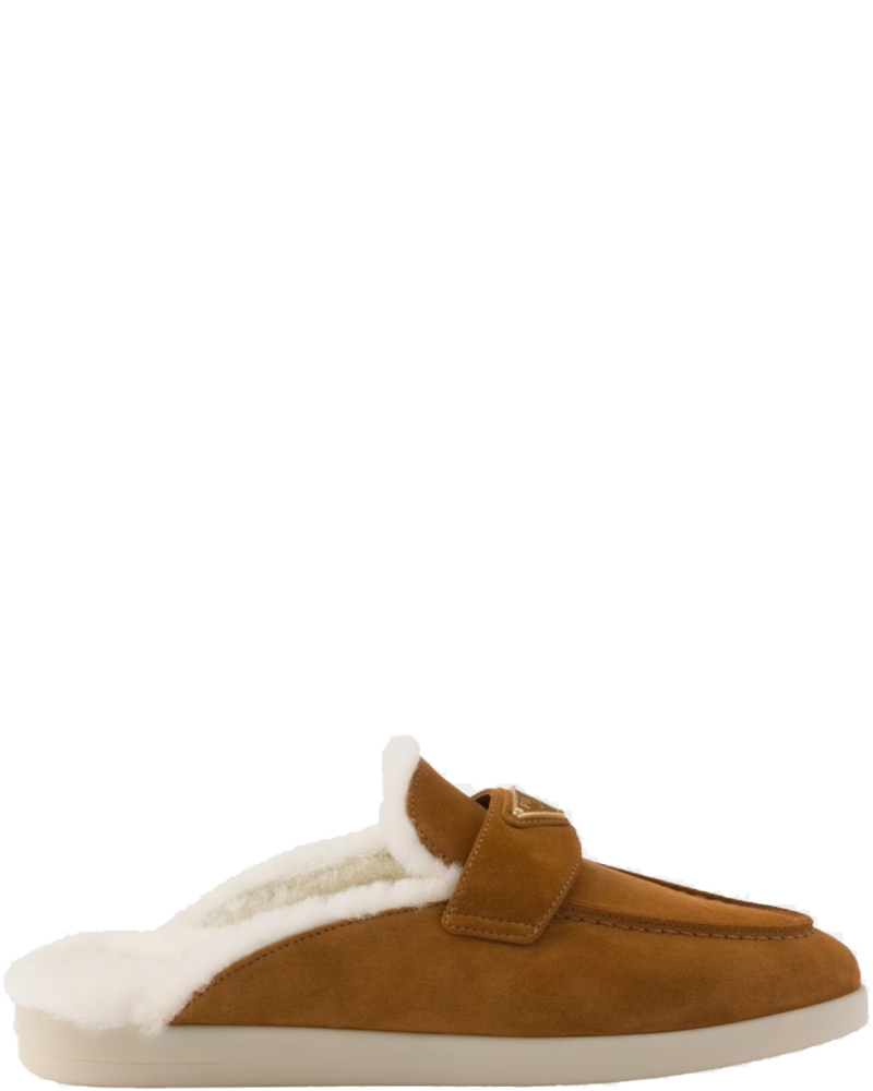Suede And Shearling Slippers Prada оригінал – Купити в Україні