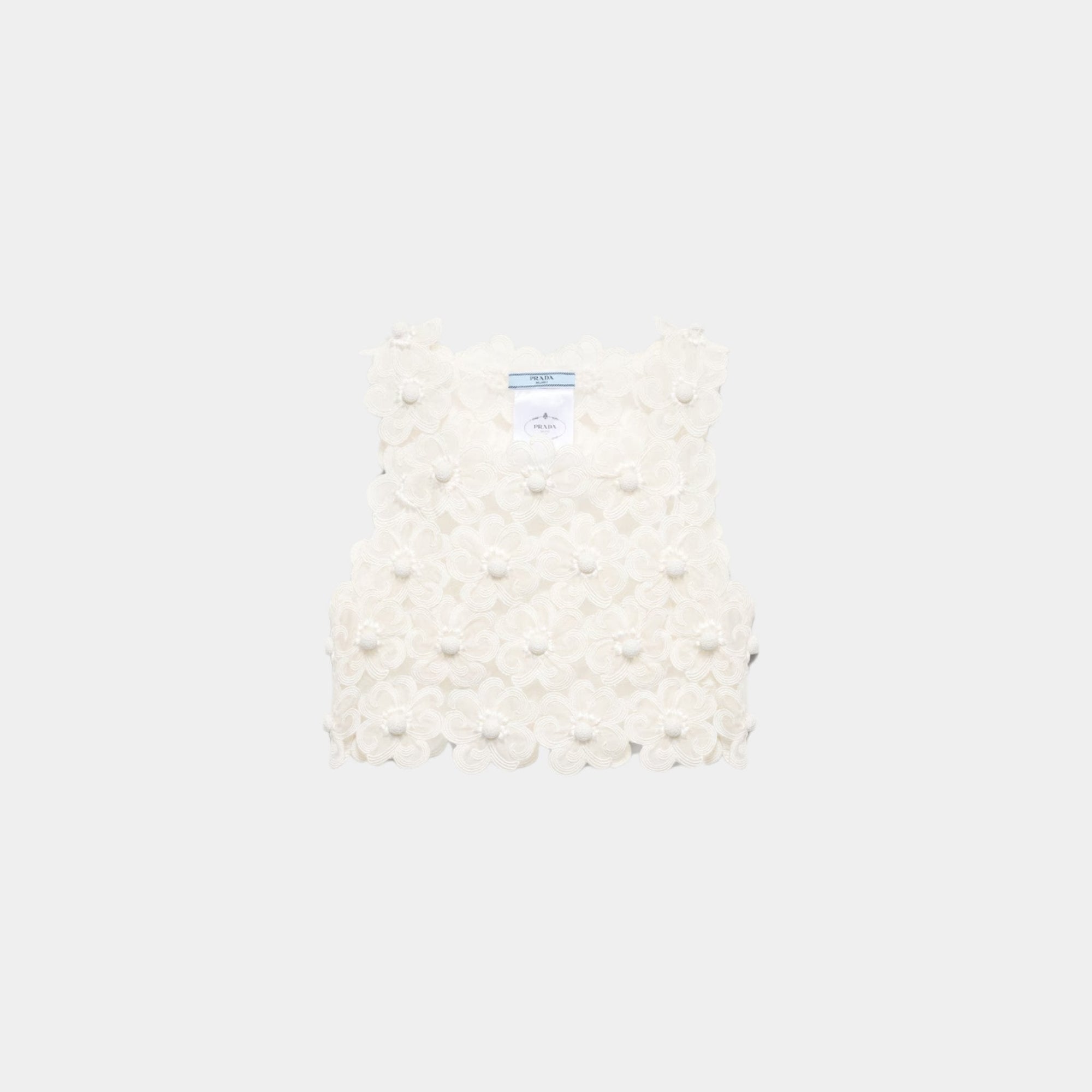 Guipure Top With Daisy Embroidery Prada оригінал – Купити в Україні – боковий вид