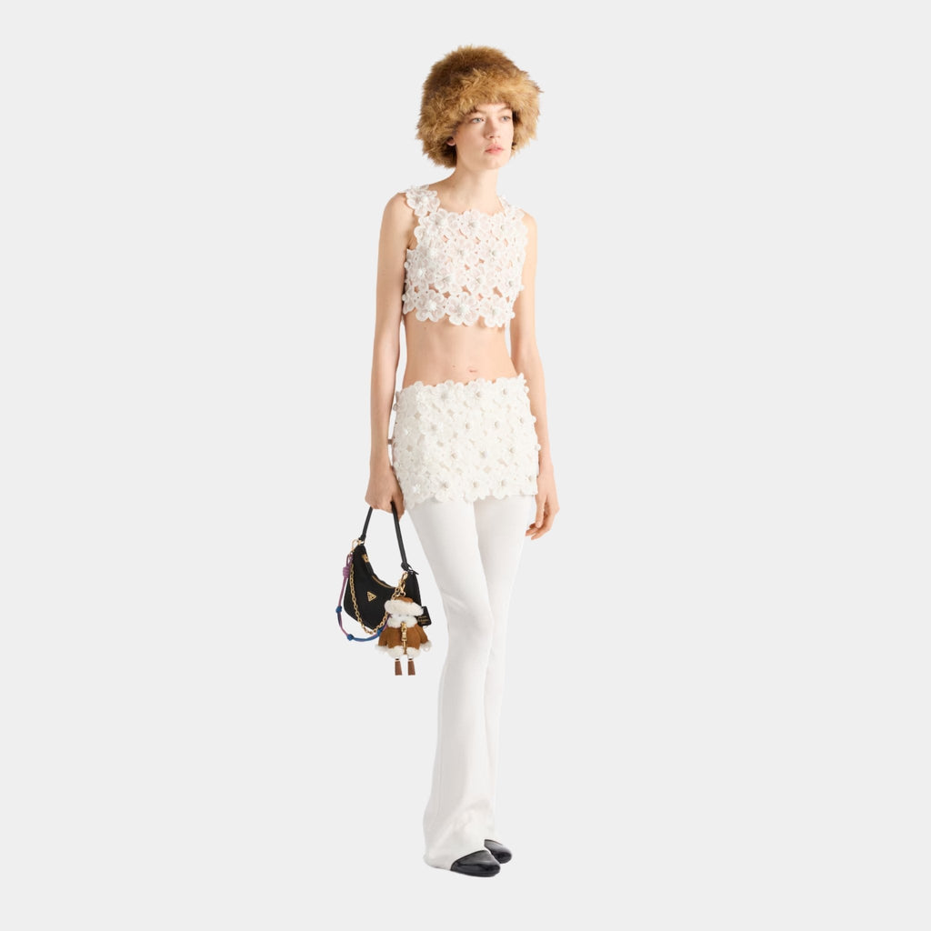 Guipure Top With Daisy Embroidery Prada оригінал – Купити в Україні – вид ззаду