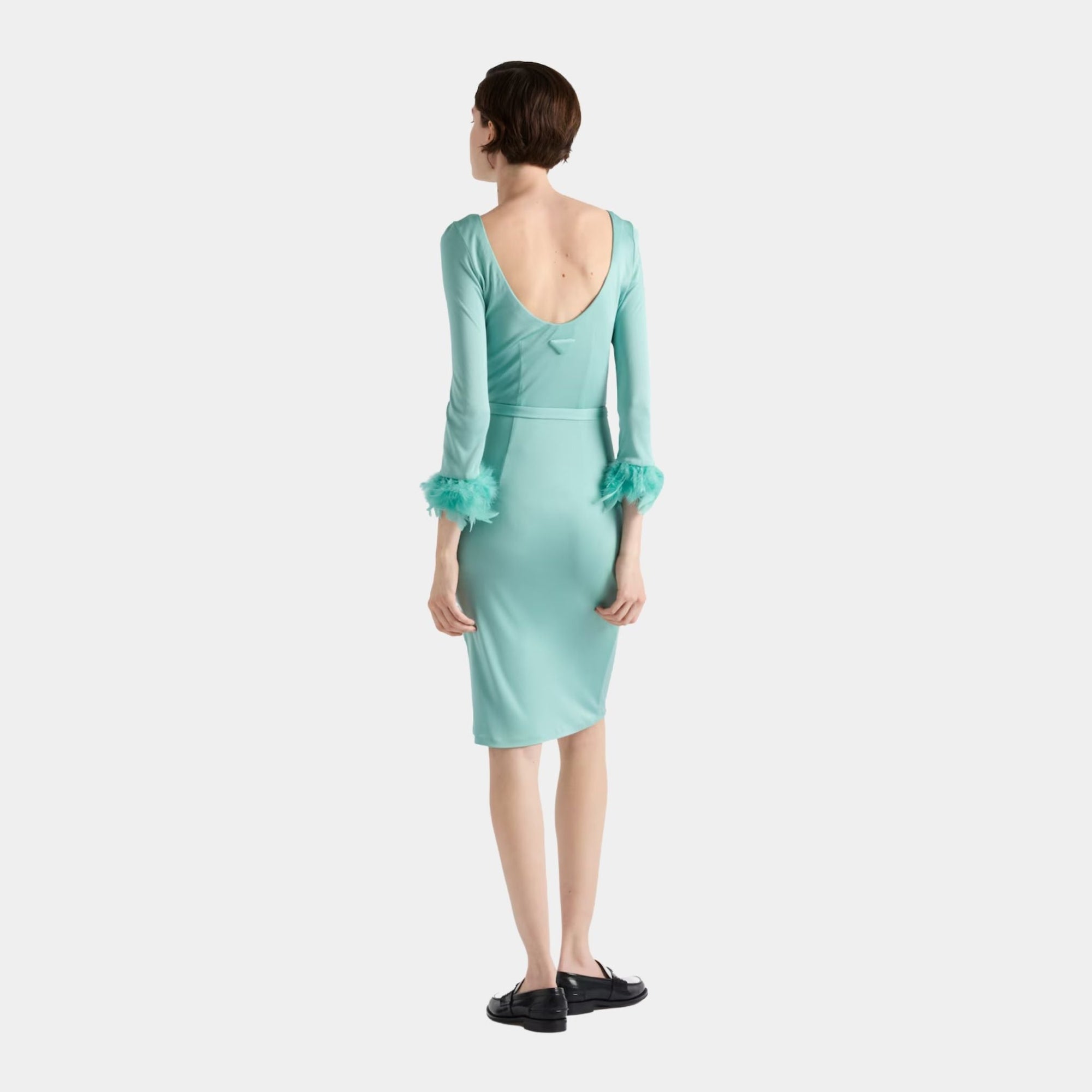 Jade Green Organzine Dress Prada оригінал – Купити в Україні – детальний вид