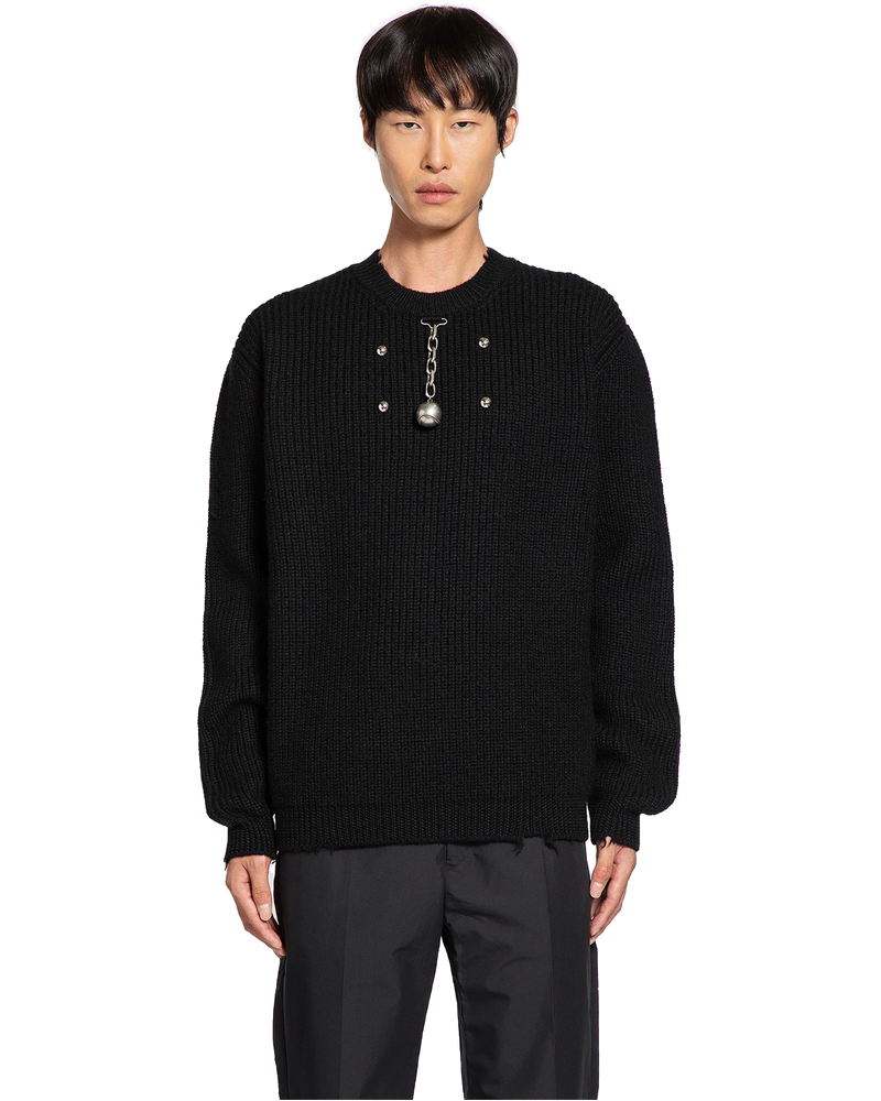 Distressed Wool Jumper With Charms Prada оригінал – Купити в Україні