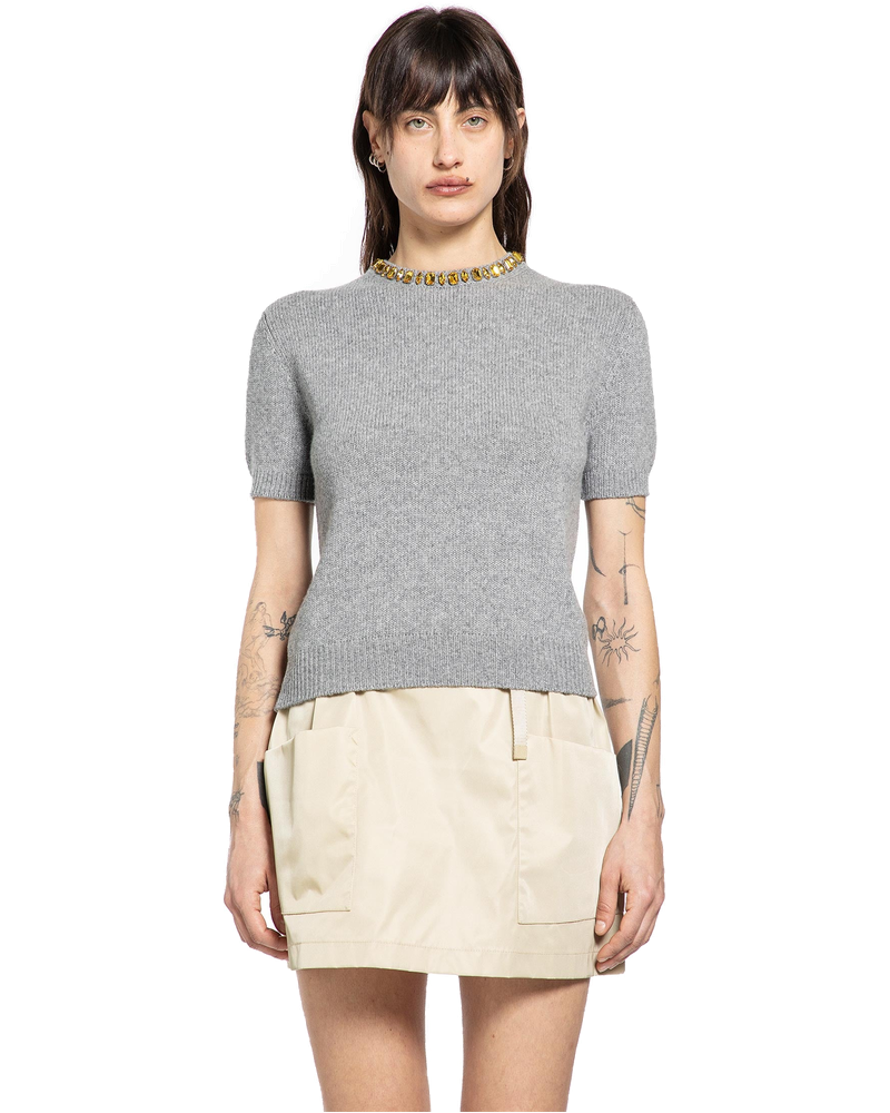Wool Cashmere Short Sleeve Sweater Prada оригінал – Купити в Україні