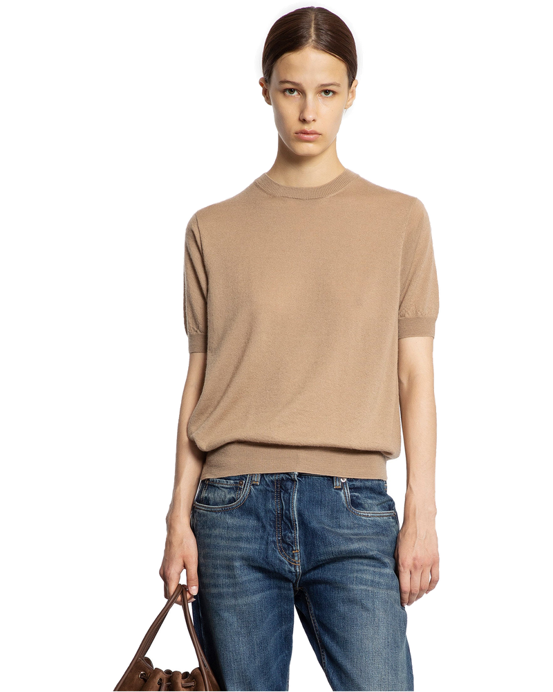 Superfine Cashmere Short Sleeve Sweater Prada – Гарантія оригінальності