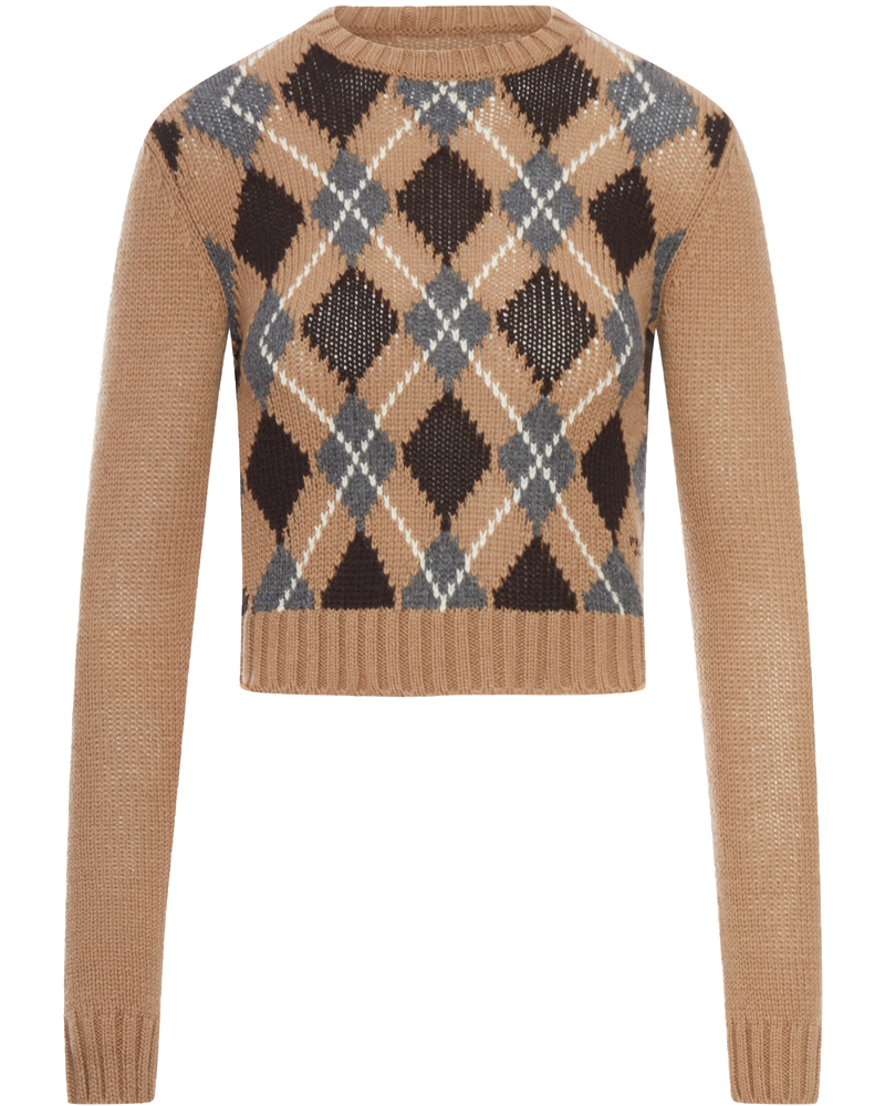 Оригінальна Cashmere Sweater With Geometric Pattern Prada