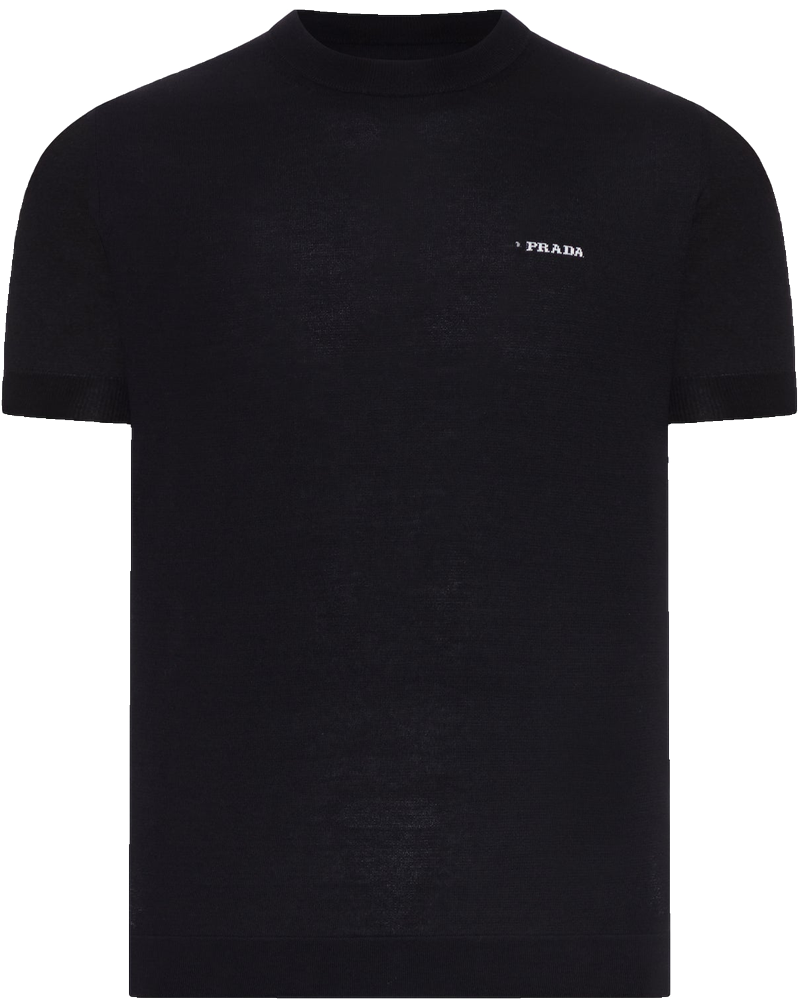 Оригінальна Crew Neck Cotton Sweater Prada