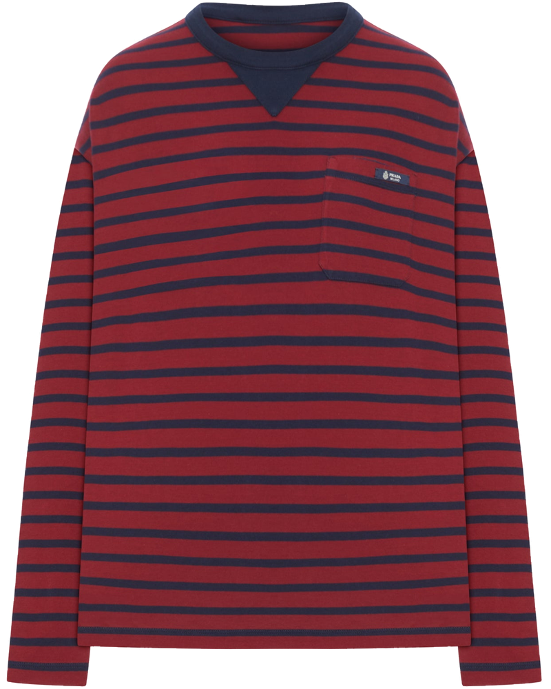 Оригінальна Striped Cotton Sweater Prada