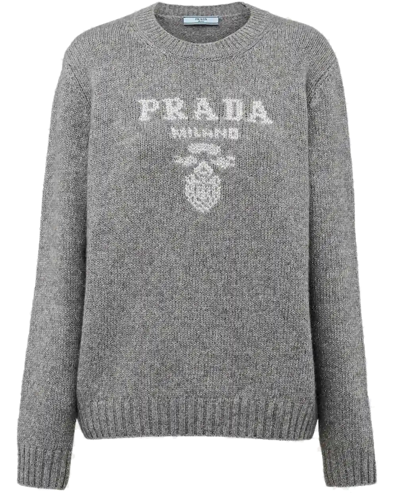 Wool Cashmere And Lamé Crew-Neck Sweater Prada оригінал – Купити в Україні