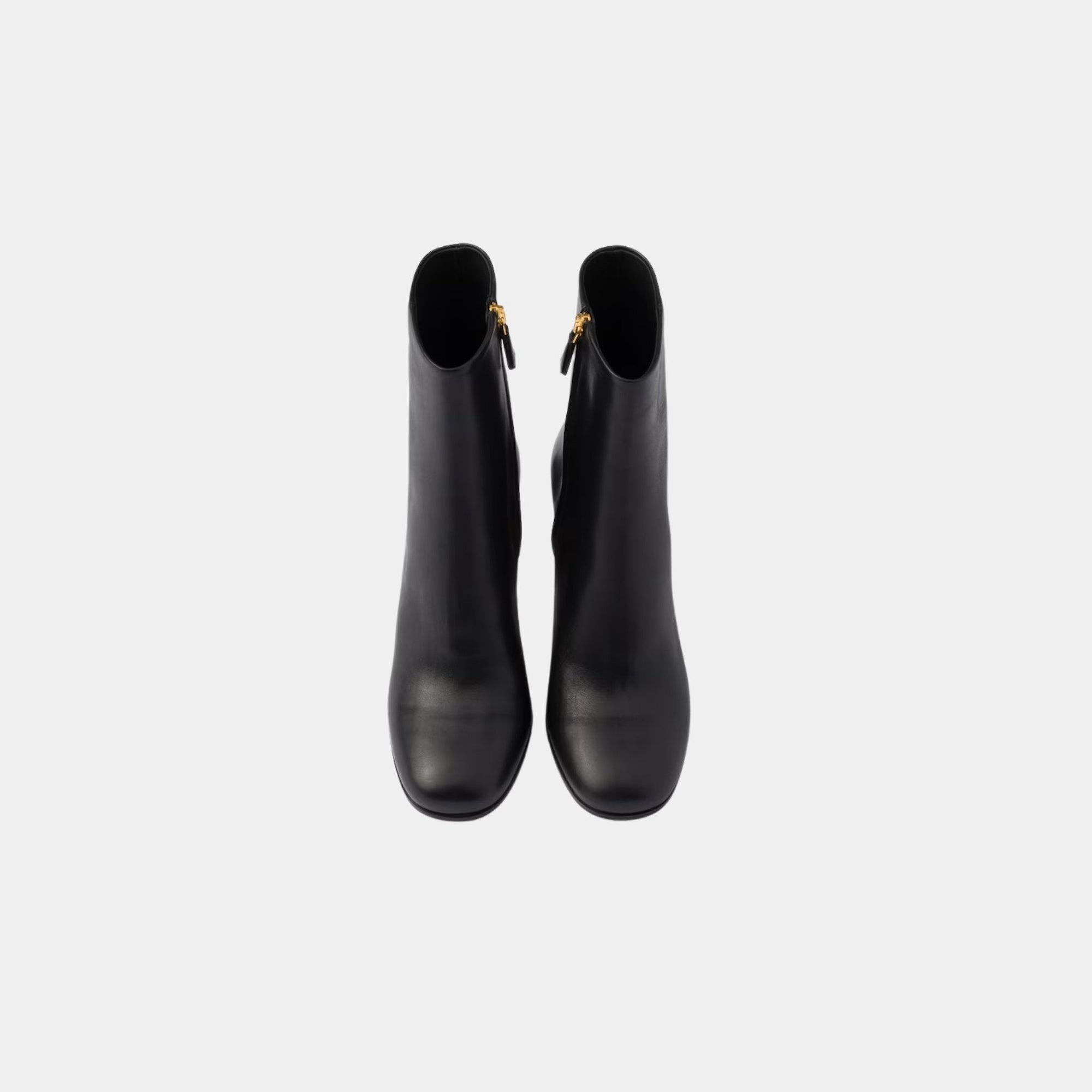 Оригінальна Leather High Heeled Booties Prada – вид ззаду