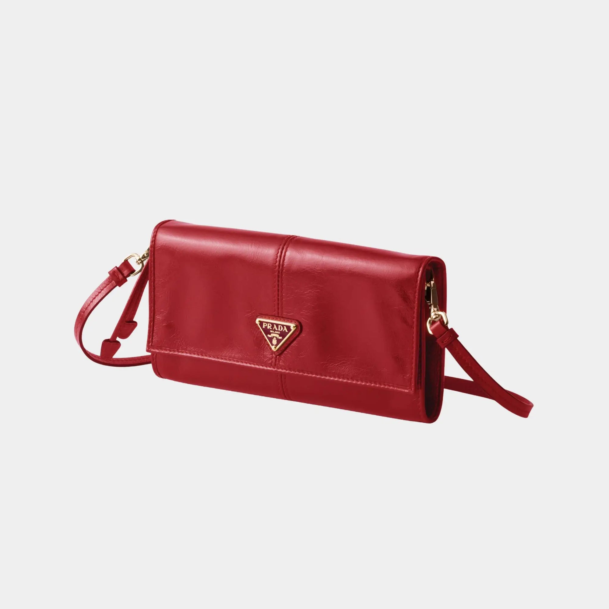Leather Wallet With Shoulder Strap Prada оригінал – Купити в Україні – детальний вид