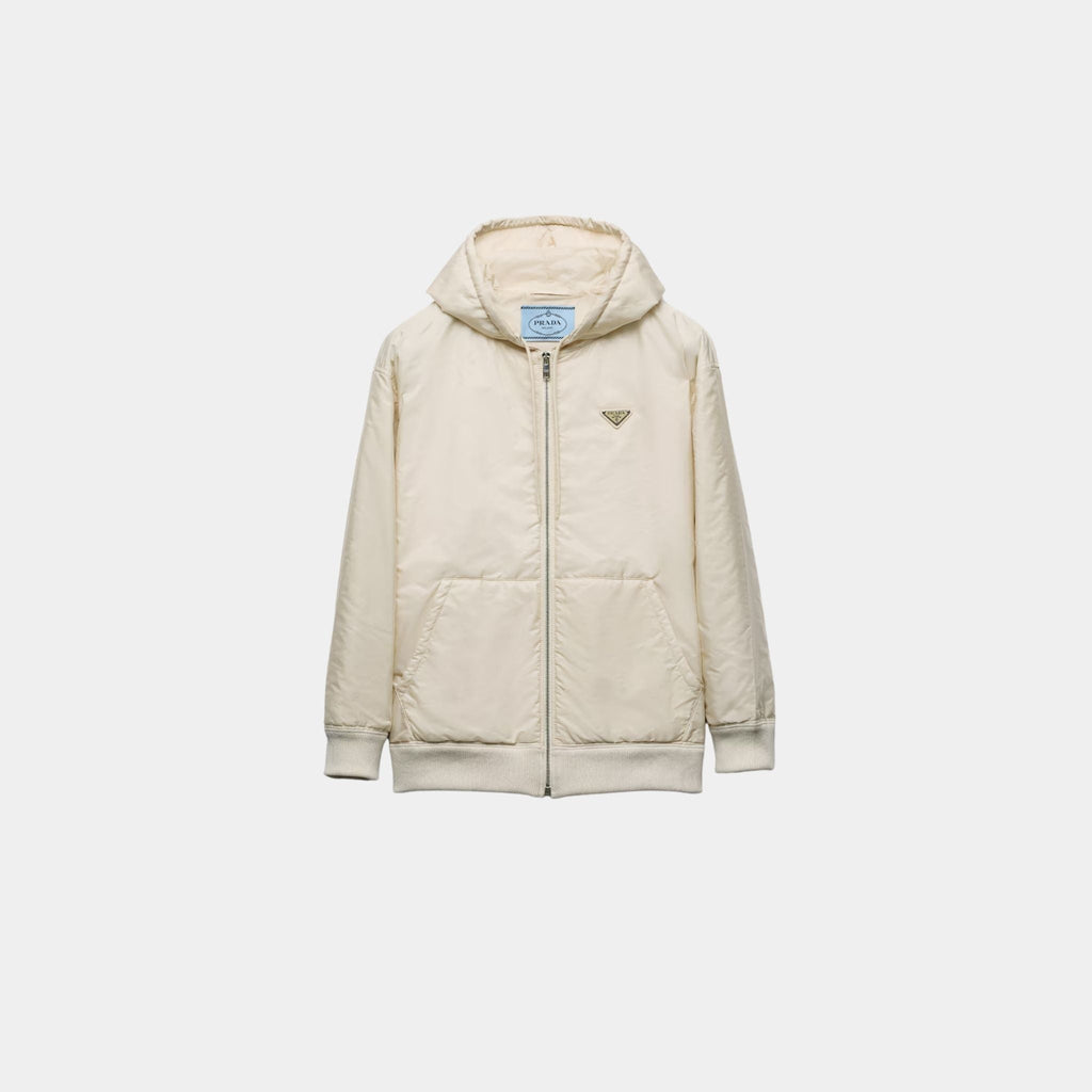 Оригінальна Lightweight Hooded Re-Nylon Blouson Jacket Prada – боковий вид