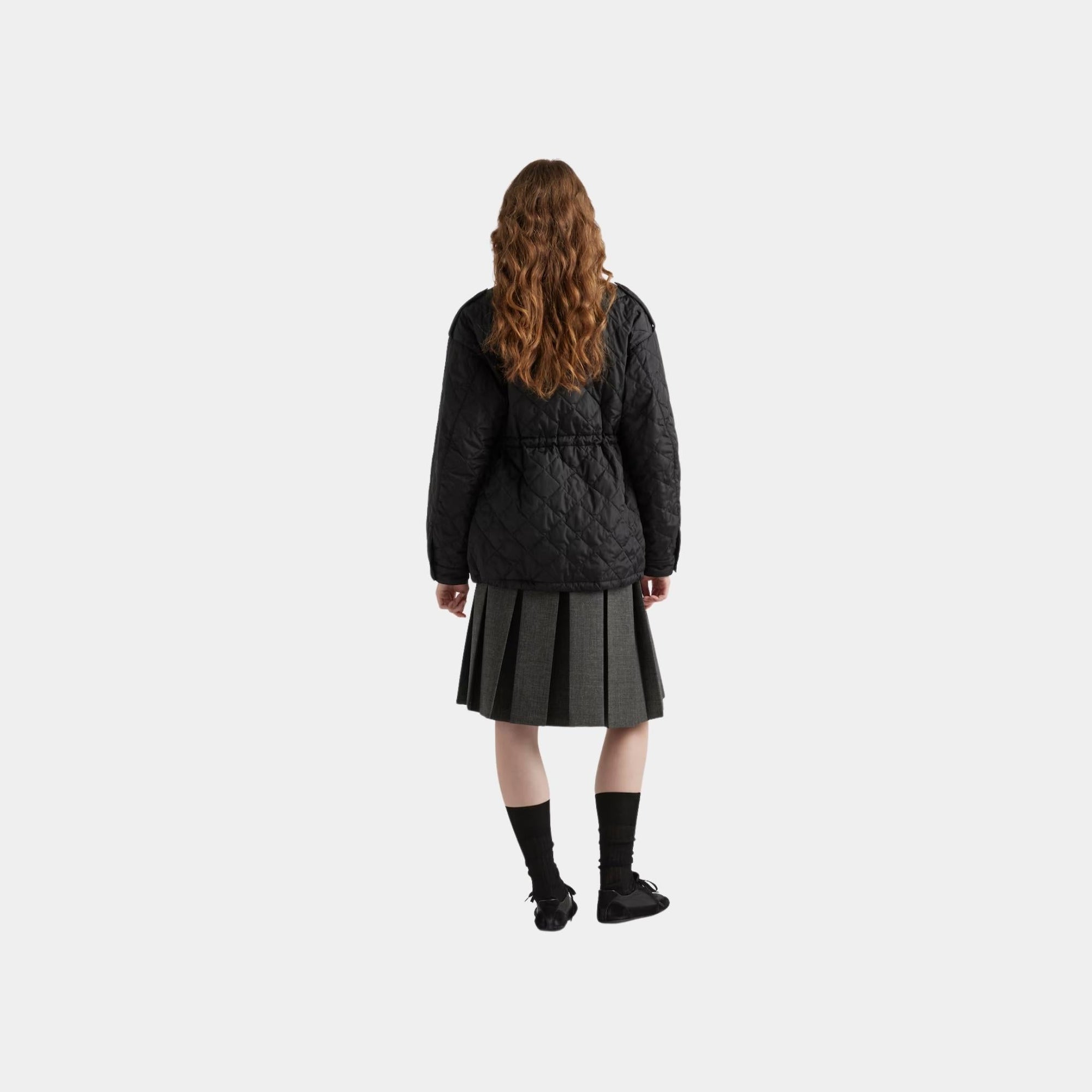 Lightweight Quilted Re-Nylon Blouson Jacket Prada оригінал – Купити в Україні – вид ззаду