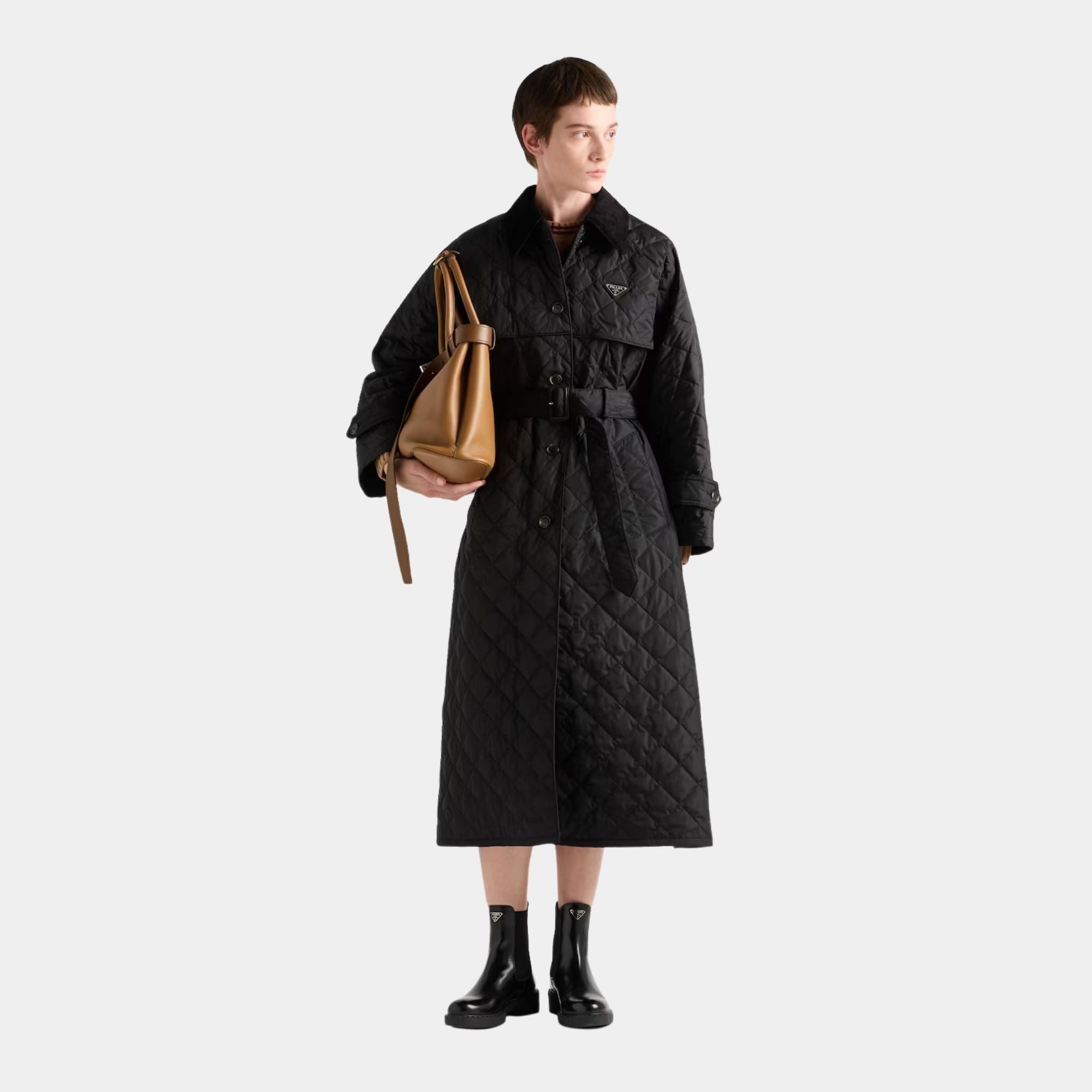 Lightweight Re-Nylon Trench Coat Prada – Гарантія оригінальності – вид ззаду