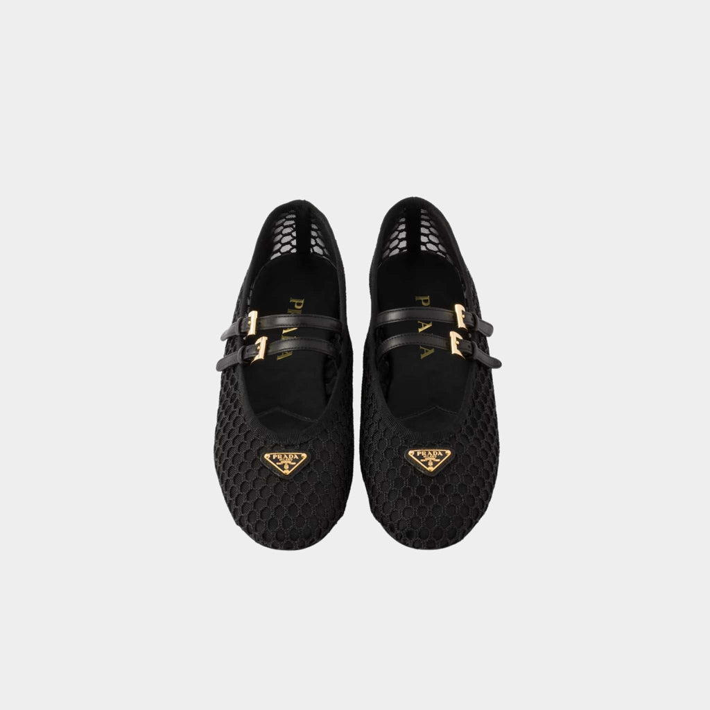 Mesh Fabric Ballerinas Prada оригінал – Купити в Україні – вид ззаду
