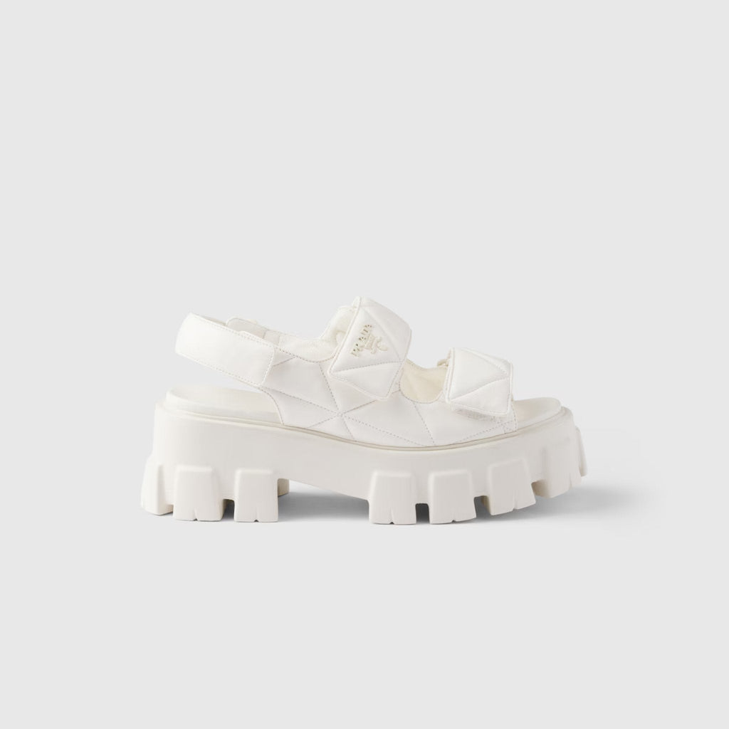 Monolith Nappa Lambskin Leather Sandals Prada – Гарантія оригінальності – боковий вид